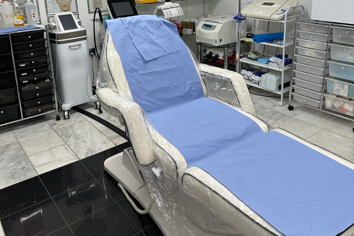 The treatment room at Chaelis Advanced Aesthetics, Lowick